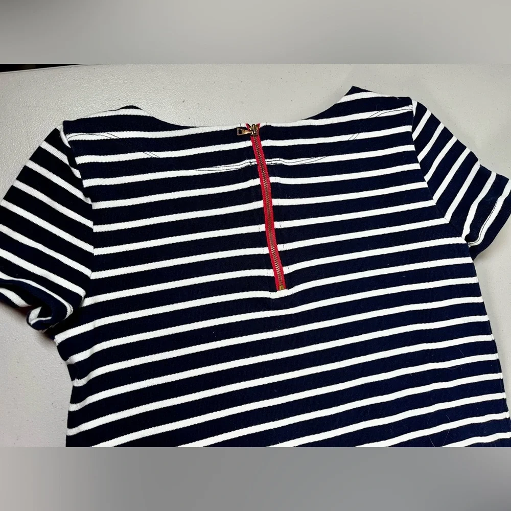 LOFT Navy and White Striped Dress , Small - Picture 8 of 15